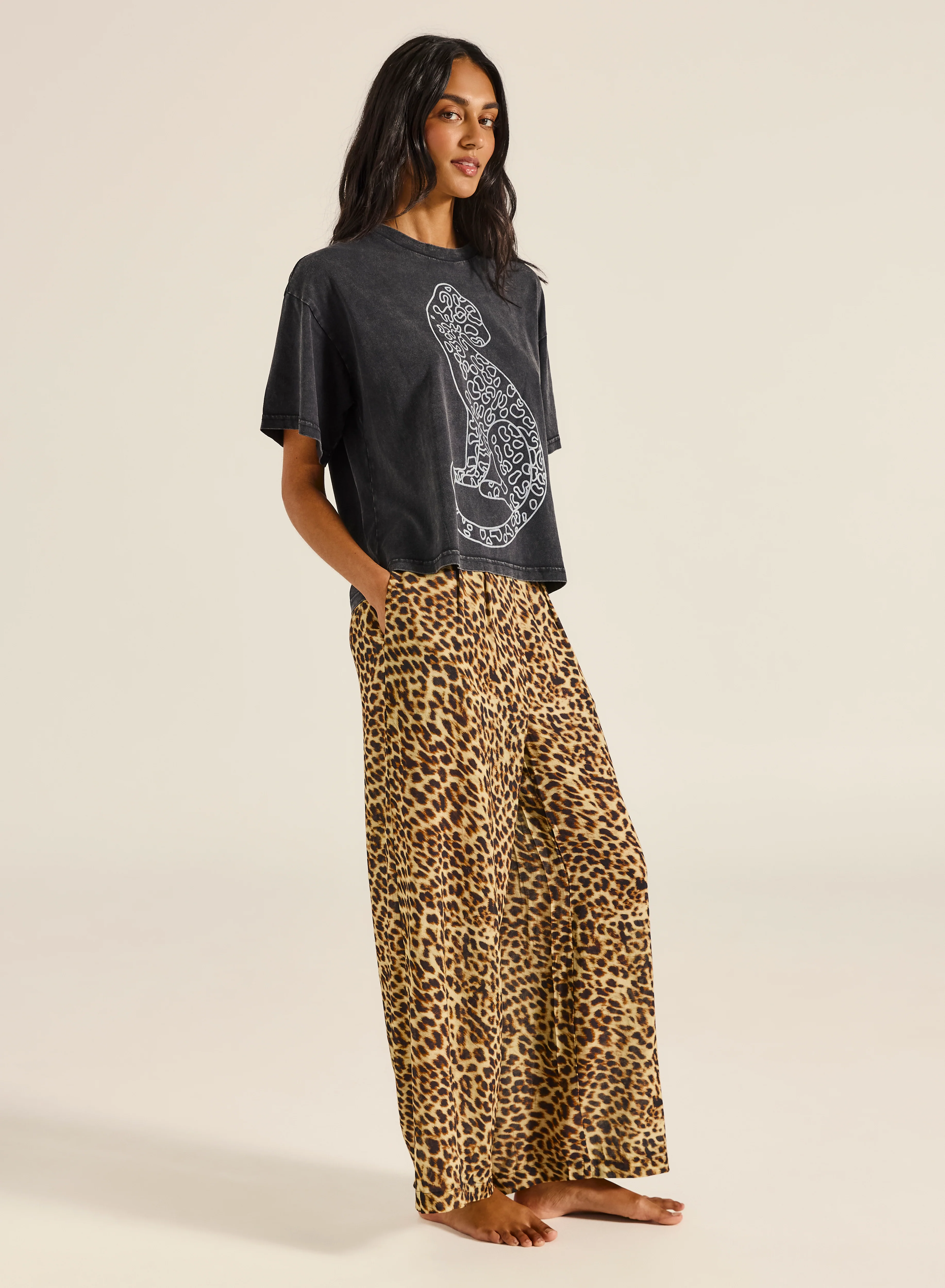 Jungle Leopard Boxy Crop Tee - Image 3
